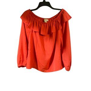 Womens Off-The-Shoulder 3/4 Puffed Sleeve, Size M